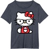 image:imageHello Kitty Nerd Glasses TShirtHeather Blue