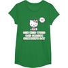 image:imageHello Kitty One Kind Word Can Change Someones Day TShirt SmallKelly Green
