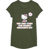 image:imageHello Kitty One Kind Word Can Change Someones Day TShirt SmallOlive Green