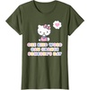 image:imageHello Kitty One Kind Word Can Change Someones Day TShirt SmallOlive Green