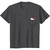 image:imageHello Kitty Peeking Pocket Tee Shirt TShirtDark Heather Grey