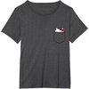image:imageHello Kitty Peeking Pocket Tee Shirt TShirtDark Heather Grey
