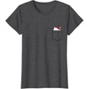image:imageHello Kitty Peeking Pocket Tee Shirt TShirtDark Heather Grey