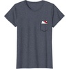 image:imageHello Kitty Peeking Pocket Tee Shirt TShirtHeather Blue