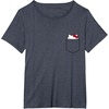 image:imageHello Kitty Peeking Pocket Tee Shirt TShirtHeather Blue