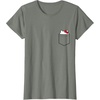image:imageHello Kitty Peeking Pocket Tee Shirt TShirtOlive Heather