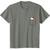 image:imageHello Kitty Peeking Pocket Tee Shirt TShirtOlive Heather
