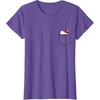 image:imageHello Kitty Peeking Pocket Tee Shirt TShirtPurple Heather