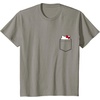 image:imageHello Kitty Peeking Pocket Tee Shirt TShirtSlate Grey