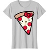 image:imageHello Kitty Pizza Slice Tee Shirt TShirtSilver Grey