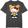 image:imageHello Kitty Teddy Bear Dress Up TShirt SmallDark Heather Grey