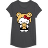 image:imageHello Kitty Teddy Bear Dress Up TShirt SmallDark Heather Grey