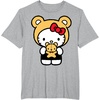 image:imageHello Kitty Teddy Bear Dress Up TShirt SmallHeather Grey