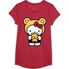 image:imageHello Kitty Teddy Bear Dress Up TShirt SmallRed Heather