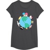 image:imageHello Kitty and Friends Sanrio Earth TShirtDark Heather Grey