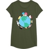 image:imageHello Kitty and Friends Sanrio Earth TShirtOlive Green