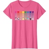 image:imageHello Kitty and Friends Sanrio Rainbow TShirtPink Heather