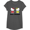 image:imageHello Kitty and Mimmy Best Friends Sisters Twins TShirtAsphalt Grey