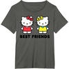 image:imageHello Kitty and Mimmy Best Friends Sisters Twins TShirtAsphalt Grey
