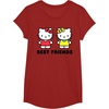 image:imageHello Kitty and Mimmy Best Friends Sisters Twins TShirtCranberry Red