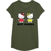 image:imageHello Kitty and Mimmy Best Friends Sisters Twins TShirtOlive Green