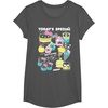 image:imageHello Sanrio Kawaii Burger Shop Foodie Menu Tee Shirt TShirtAsphalt Grey