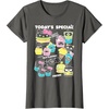 image:imageHello Sanrio Kawaii Burger Shop Foodie Menu Tee Shirt TShirtAsphalt Grey