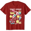 image:imageHello Sanrio Kawaii Burger Shop Foodie Menu Tee Shirt TShirtCranberry Red