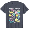image:imageHello Sanrio Kawaii Burger Shop Foodie Menu Tee Shirt TShirtHeather Blue