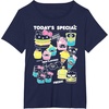 image:imageHello Sanrio Kawaii Burger Shop Foodie Menu Tee Shirt TShirtNavy Blue