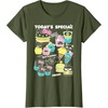 image:imageHello Sanrio Kawaii Burger Shop Foodie Menu Tee Shirt TShirtOlive Green