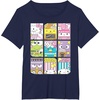 image:imageHello Sanrio Kawaii Foodie Menu Poster Tee Shirt TShirtNavy Blue
