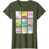 image:imageHello Sanrio Kawaii Foodie Menu Poster Tee Shirt TShirtOlive Green