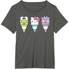 image:imageHello Sanrio Keroppi Hello Kitty BadtzMaru Ice Cream Cone TShirtAsphalt Grey