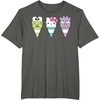 image:imageHello Sanrio Keroppi Hello Kitty BadtzMaru Ice Cream Cone TShirtAsphalt Grey