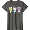 image:imageHello Sanrio Keroppi Hello Kitty BadtzMaru Ice Cream Cone TShirtAsphalt Grey