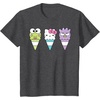 image:imageHello Sanrio Keroppi Hello Kitty BadtzMaru Ice Cream Cone TShirtDark Heather Grey