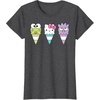 image:imageHello Sanrio Keroppi Hello Kitty BadtzMaru Ice Cream Cone TShirtDark Heather Grey