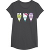 image:imageHello Sanrio Keroppi Hello Kitty BadtzMaru Ice Cream Cone TShirtDark Heather Grey