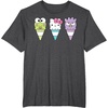 image:imageHello Sanrio Keroppi Hello Kitty BadtzMaru Ice Cream Cone TShirtDark Heather Grey