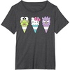 image:imageHello Sanrio Keroppi Hello Kitty BadtzMaru Ice Cream Cone TShirtDark Heather Grey