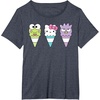 image:imageHello Sanrio Keroppi Hello Kitty BadtzMaru Ice Cream Cone TShirtHeather Blue