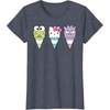 image:imageHello Sanrio Keroppi Hello Kitty BadtzMaru Ice Cream Cone TShirtHeather Blue