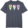 image:imageHello Sanrio Keroppi Hello Kitty BadtzMaru Ice Cream Cone TShirtHeather Blue