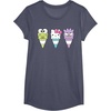 image:imageHello Sanrio Keroppi Hello Kitty BadtzMaru Ice Cream Cone TShirtHeather Blue