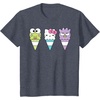 image:imageHello Sanrio Keroppi Hello Kitty BadtzMaru Ice Cream Cone TShirtHeather Blue