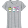 image:imageHello Sanrio Keroppi Hello Kitty BadtzMaru Ice Cream Cone TShirtHeather Grey