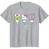 image:imageHello Sanrio Keroppi Hello Kitty BadtzMaru Ice Cream Cone TShirtHeather Grey