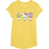 image:imageHello Sanrio Keroppi Hello Kitty BadtzMaru Ice Cream Cone TShirtLemon Yellow