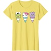 image:imageHello Sanrio Keroppi Hello Kitty BadtzMaru Ice Cream Cone TShirtLemon Yellow